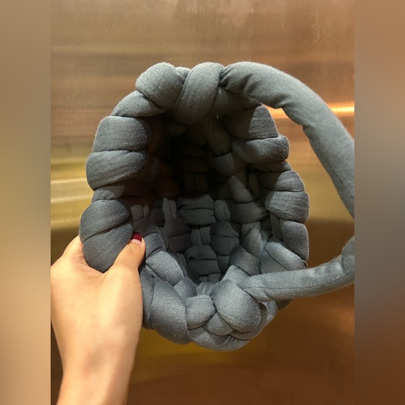 HANDMADE Dark Gray Chunky Cassette Mini Bag (with Single Strap) - Picture 2 of 2